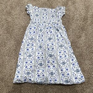 Old Navy Blue and White Floral Midi Dress